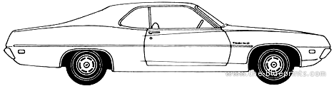 Ford Torino 2-Door Hardtop (1970) - Форд - чертежи, габариты, рисунки автомобиля