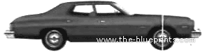 Ford Torino 4-Door Sedan (1975) - Форд - чертежи, габариты, рисунки автомобиля