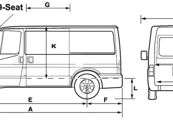 Ford Tourneo 8-seat (2008) - Ford - drawings, dimensions, pictures of the car