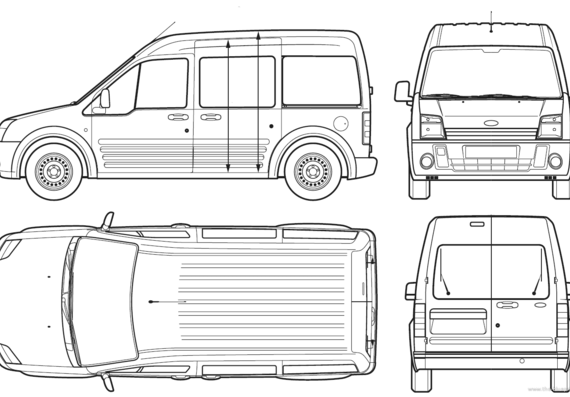 Ford Tourneo Connect (2005) - Ford - drawings, dimensions, pictures of the car