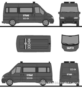 Ford Transit- Fire (Poland) - Форд - чертежи, габариты, рисунки автомобиля