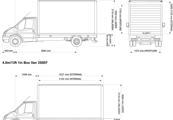 Ford Transit Box Van 350 (2008) - Ford - drawings, dimensions, pictures of the car