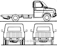 Ford Transit SIa Chassis LWB (1981) - Форд - чертежи, габариты, рисунки автомобиля