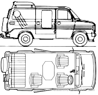 Ford Transit SIa Club Mobile (1981) - Форд - чертежи, габариты, рисунки автомобиля