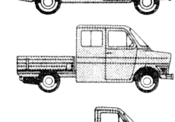 Ford Transit Van Mk.I (1968) - Форд - чертежи, габариты, рисунки автомобиля