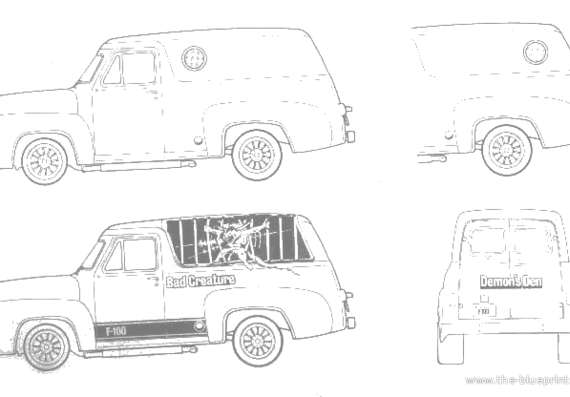 Ford Van - Форд - чертежи, габариты, рисунки автомобиля