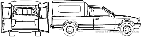 Ford ZA Bantam Van - Форд - чертежи, габариты, рисунки автомобиля