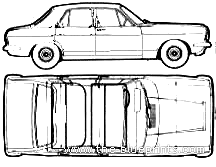 Ford Zephyr (1969) - Форд - чертежи, габариты, рисунки автомобиля