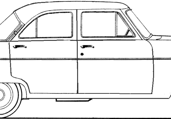 Ford Zephyr Mk.II (1956) - Форд - чертежи, габариты, рисунки автомобиля