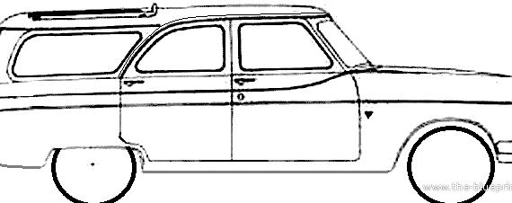 Ford Zephyr Mk.II Estate (1962) - Форд - чертежи, габариты, рисунки автомобиля