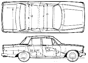 Ford Zephyr Mk. III (1964) - Форд - чертежи, габариты, рисунки автомобиля