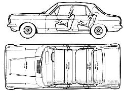 Ford Zephyr Mk. IV (1967) - Форд - чертежи, габариты, рисунки автомобиля