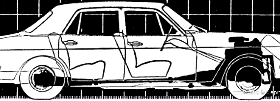 Ford Zodiac Mk.IV V6 (1966) - Форд - чертежи, габариты, рисунки автомобиля