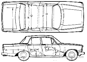 Ford e-Zephyr (1963) - Форд - чертежи, габариты, рисунки автомобиля