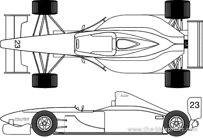 Formula Palmer Audi (2007) - Разные автомобили - чертежи, габариты, рисунки автомобиля