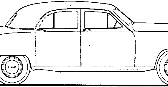 Frazer 4-Door Sedan (1947) - Different cars - drawings, dimensions, pictures of the car