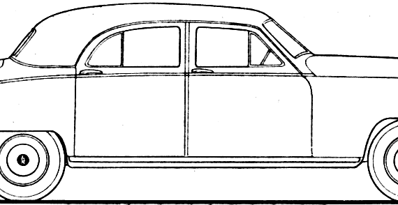Frazer 4-Door Sedan (1949) - Different cars - drawings, dimensions, pictures of the car