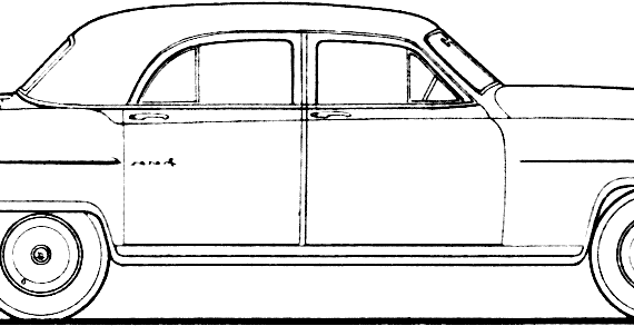 Frazer 4-Door Sedan (1951) - Разные автомобили - чертежи, габариты, рисунки автомобиля