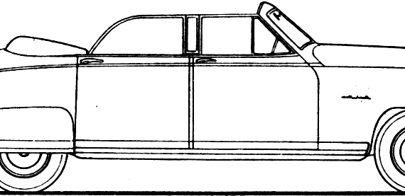 Frazer Manhattan 4-Door Convertible (1949) - Разные автомобили - чертежи, габариты, рисунки автомобиля