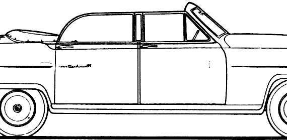 Frazer Manhattan 4-Door Convertible (1951) - Разные автомобили - чертежи, габариты, рисунки автомобиля