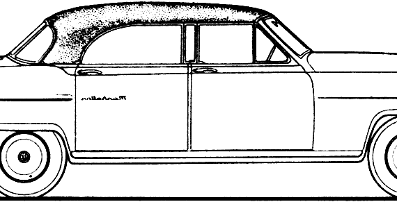 Frazer Manhattan 4-Door Hardtop (1951) - Разные автомобили - чертежи, габариты, рисунки автомобиля