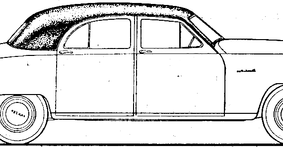 Frazer Manhattan 4-Door Sedan (1947) - Разные автомобили - чертежи, габариты, рисунки автомобиля