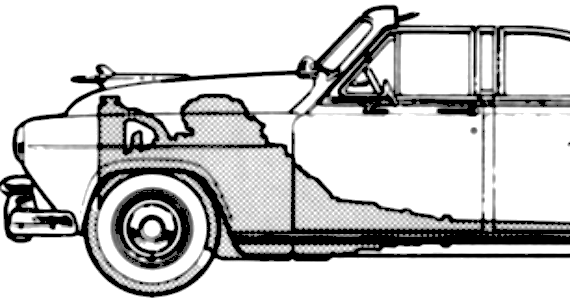 Frazer Manhattan Convertible (1951) - Разные автомобили - чертежи, габариты, рисунки автомобиля