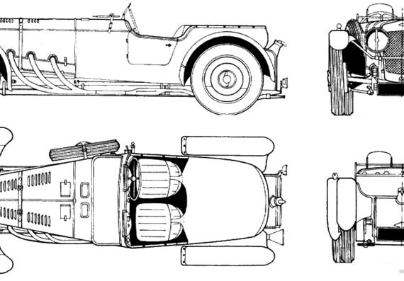 Frazer Nash TT Replica (1932) - Гоночный Classics - чертежи, габариты, рисунки автомобиля
