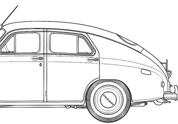 GAZ M20 Pobeda (1955) - Разные автомобили - чертежи, габариты, рисунки автомобиля