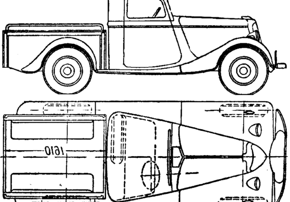 GAZ M415 - ГАЗ - чертежи, габариты, рисунки автомобиля