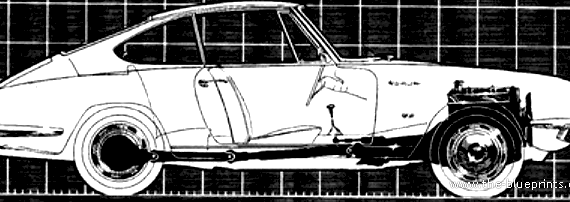 GLAS 1300 GT (1967) - Разные автомобили - чертежи, габариты, рисунки автомобиля