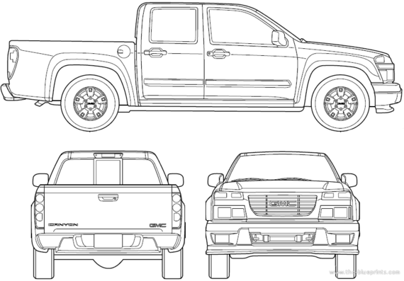 GMC Canyon Crew Cab (2006) - LMC - drawings, dimensions, pictures of the car
