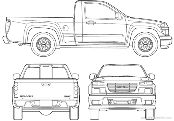 GMC Canyon Regulat Cab (2006) - LMC - drawings, dimensions, pictures of the car