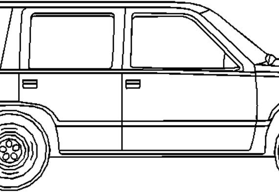 GMC Envoy (2002) - ЖМЦ - чертежи, габариты, рисунки автомобиля