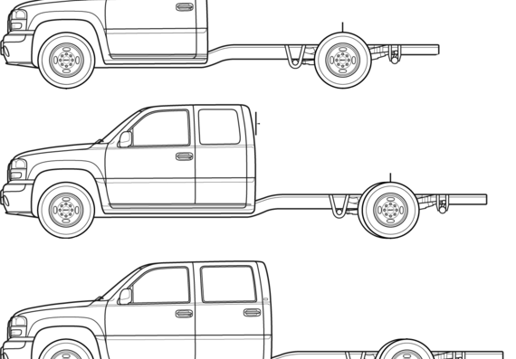 GMC Sierra 2500 Chassis Cab (2007) - LMC - drawings, dimensions, pictures of the car