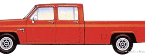 GMC Twin Cab (1988) - ЖМЦ - чертежи, габариты, рисунки автомобиля