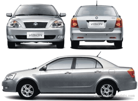 Geely Vision (2008) - Different cars - drawings, dimensions, pictures of the car