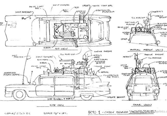 Ghostbusters Car - Разные автомобили - чертежи, габариты, рисунки автомобиля