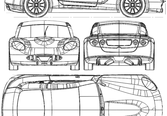 Ginetta G40 (2010) - Разные автомобили - чертежи, габариты, рисунки автомобиля