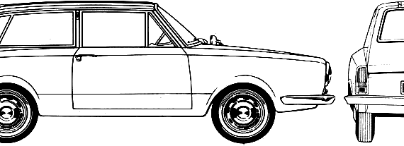 Glas 1304 CL (1966) - Разные автомобили - чертежи, габариты, рисунки автомобиля
