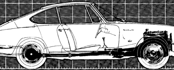 Glas 1700 GT (1966) - Разные автомобили - чертежи, габариты, рисунки автомобиля
