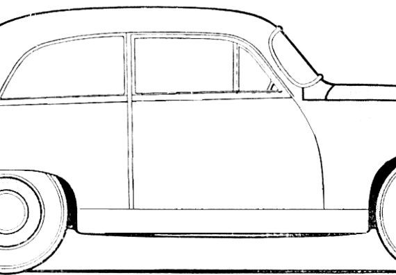 Goliath GP700 (1954) - Разные автомобили - чертежи, габариты, рисунки автомобиля