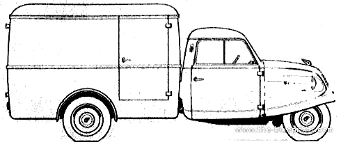 Goliath Goli (1956) - Разные автомобили - чертежи, габариты, рисунки автомобиля
