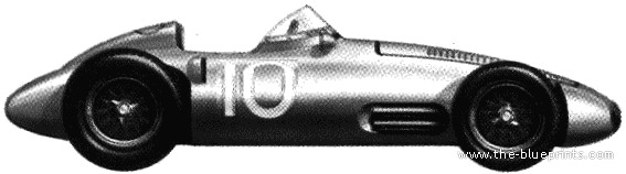 Gordini F1 GP (1955) - Разные автомобили - чертежи, габариты, рисунки автомобиля