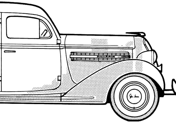 Graham 110 Sedan (1936) - Разные автомобили - чертежи, габариты, рисунки автомобиля