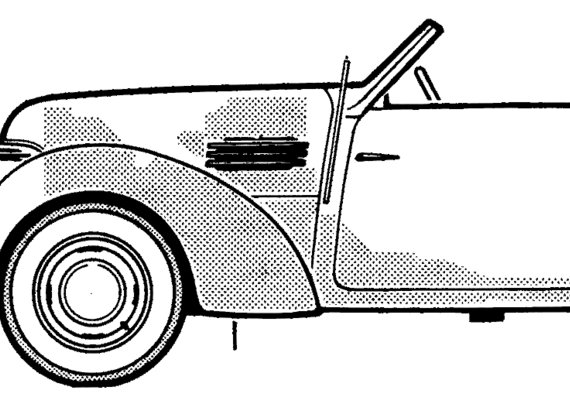 Graham Hollywood Convertible (1936) - Разные автомобили - чертежи, габариты, рисунки автомобиля