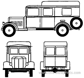 Granit 25H Ambulance - Разные автомобили - чертежи, габариты, рисунки автомобиля