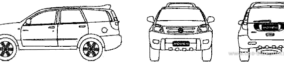 Great Wall Hover (2006) - Разные автомобили - чертежи, габариты, рисунки автомобиля