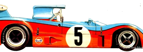 Gulf Mirage M6 (1973) - Разные автомобили - чертежи, габариты, рисунки автомобиля