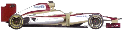 HRT Cosworth F112 F1 GP (2012) - Разные автомобили - чертежи, габариты, рисунки автомобиля